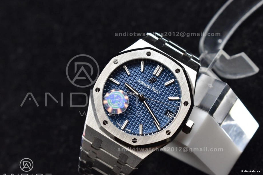 Super Textured Edition on 15500 Dial 445 Clone Bracelet APSF 41mm A4302 Blue Best Lightweight 1:1 Oak Royal SS SS 0107